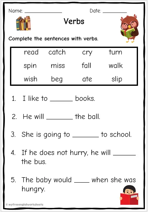 Verbs online exercise for Grade 2