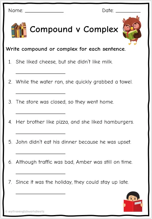compound sentence assignment